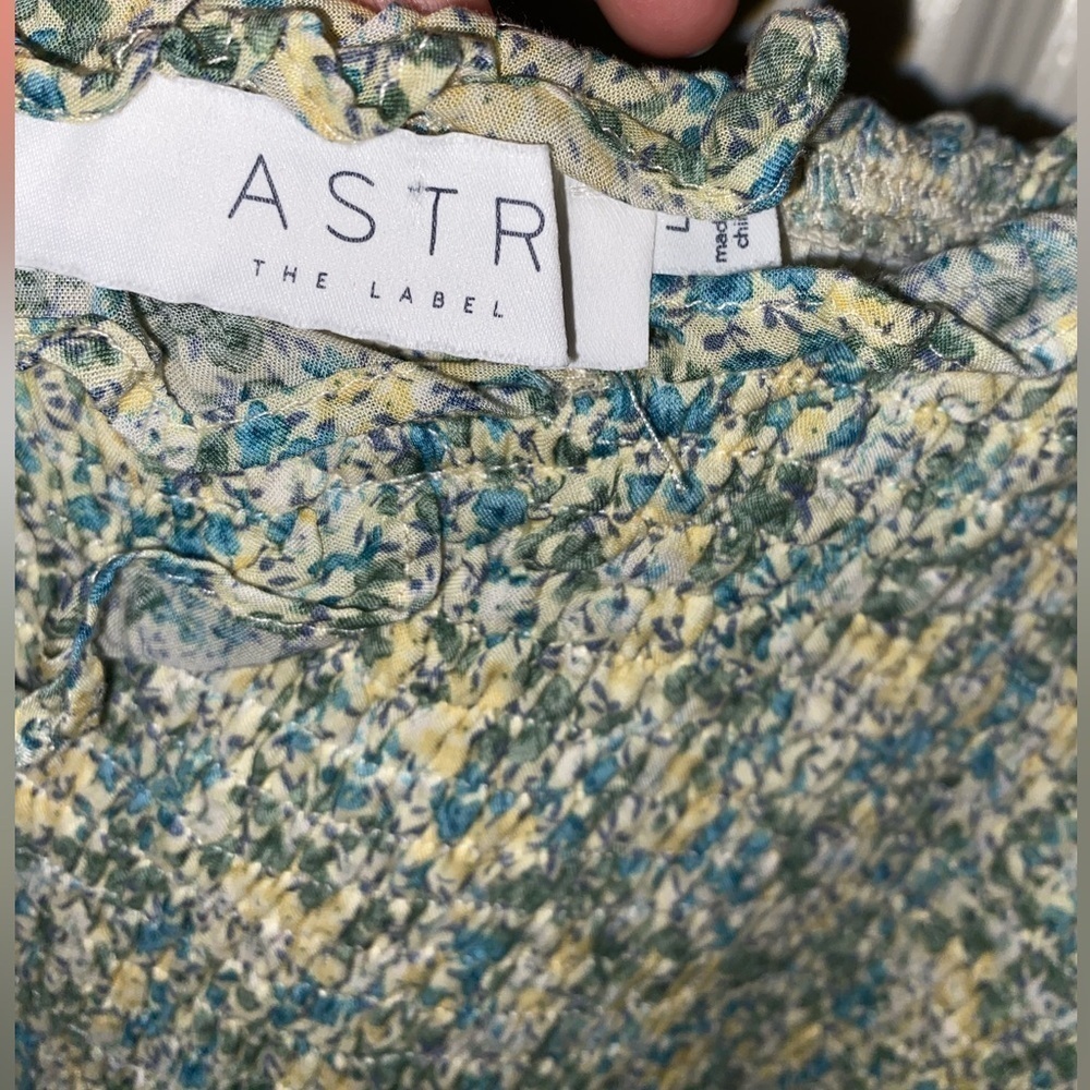 ASTR The Label Eastwick Dress NWOT – Yellow Green Floral, Boho Chic Cottagecore - Picture 8 of 12